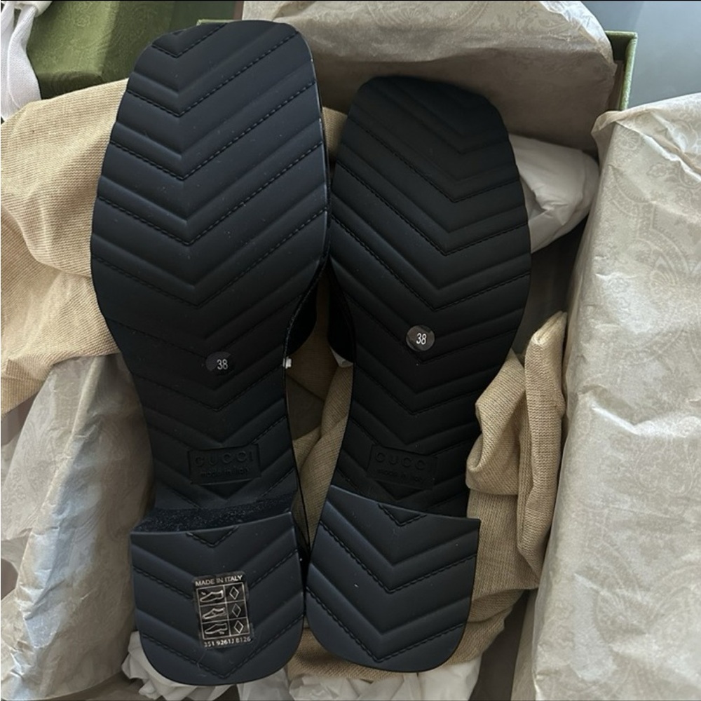 Gucci Nero Rubber Sandals - Picture 3 of 5